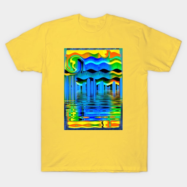 Surf at dawn abstract T-Shirt by SilverPixieArt